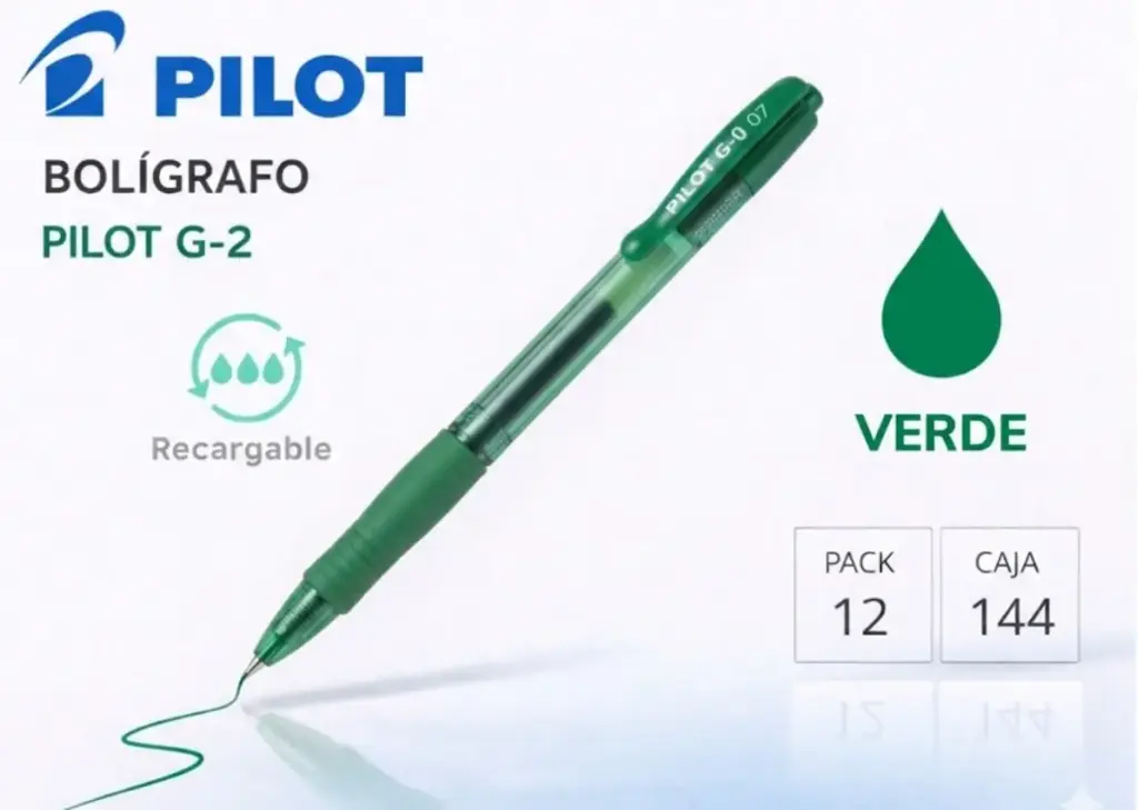 BOLÍGRAFO PILOT G-2 VERDE