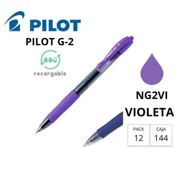 BOLÍGRAFO PILOT G-2 VIOLETA PASTEL