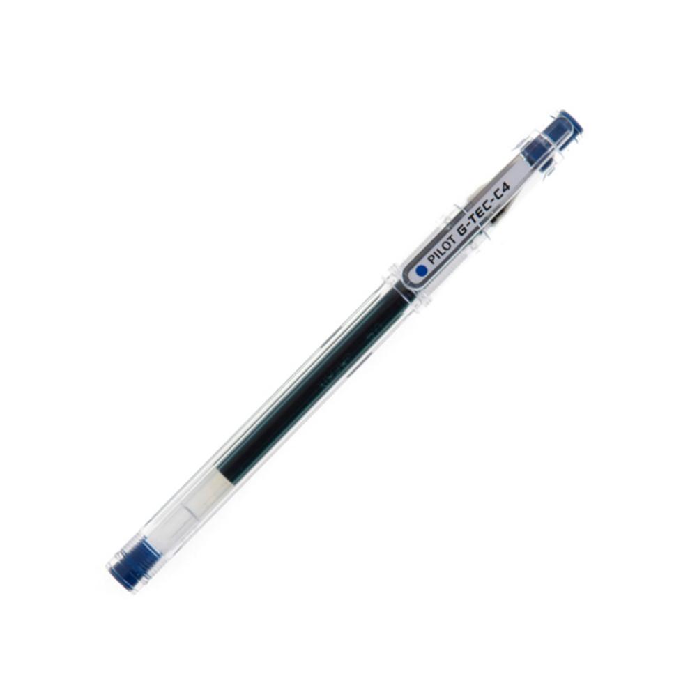 BOLÍGRAFO PILOT G-TEC-C4 AZUL · TINTA GEL · PUNTA DE AGUJA 0,4 MM · TRAZO 0,2 MM · PACK 12 UDS