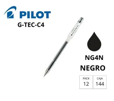 BOLÍGRAFO PILOT G-TEC-C4 NEGRO