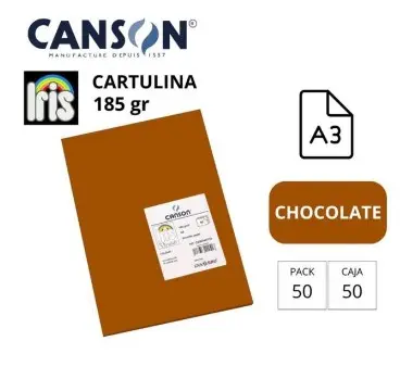 CARTULINA CANSON IRIS A3 CHOCOLATE 180G 