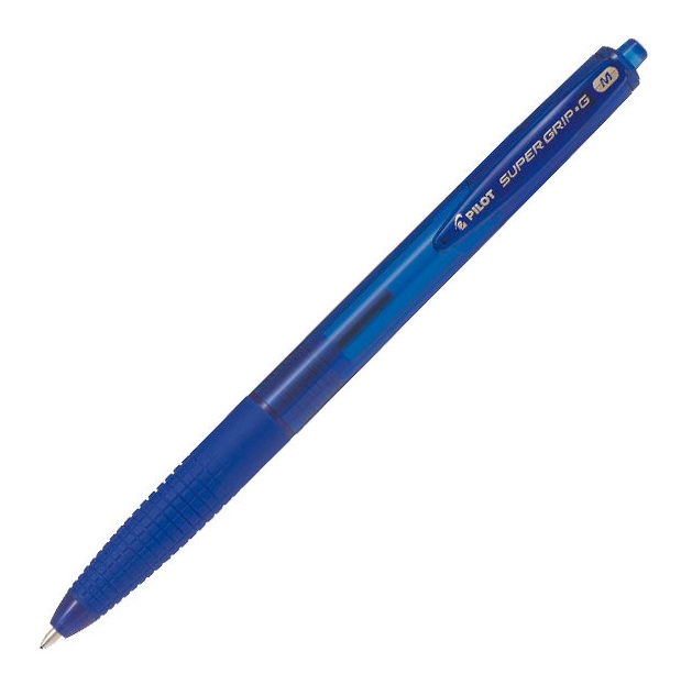 BOLÍGRAFO PILOT SUPER GRIP G AZUL · TINTA ACEITE · PUNTA 1,0 MM · CLIC RETRÁCTIL · GRIP
