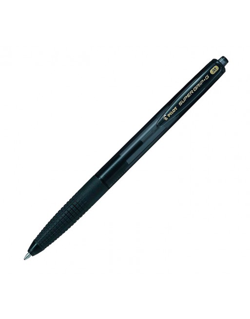 BOLÍGRAFO PILOT SUPER GRIP G NEGRO · TINTA ACEITE · PUNTA 1,0 MM · CLIC RETRÁCTIL · GRIP