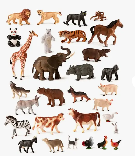 ANIMALES GRANJA Y SELVA 30UD MINILAND