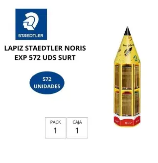 LÁPICES STAEDTLER NORIS SURTIDOS EXPOSITOR  576 UNIDADES 48 DOCENAS
