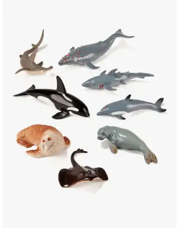FIGURAS ANIMALES MARINOS  8UD MINILAND