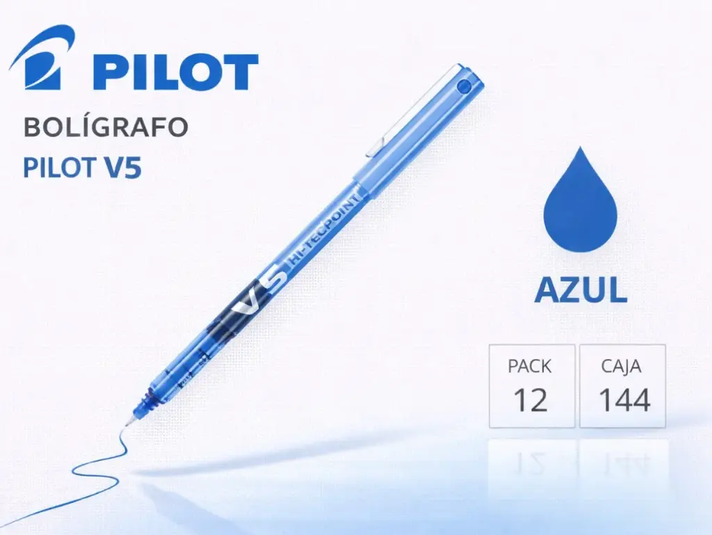 BOLÍGRAFO PILOT V5 AZUL 