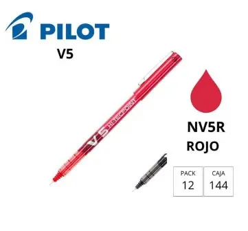 BOLÍGRAFO PILOT V5 ROJO 
