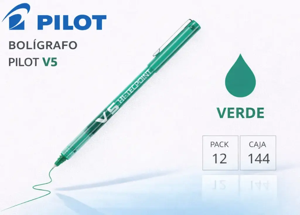 BOLÍGRAFO PILOT V5 VERDE