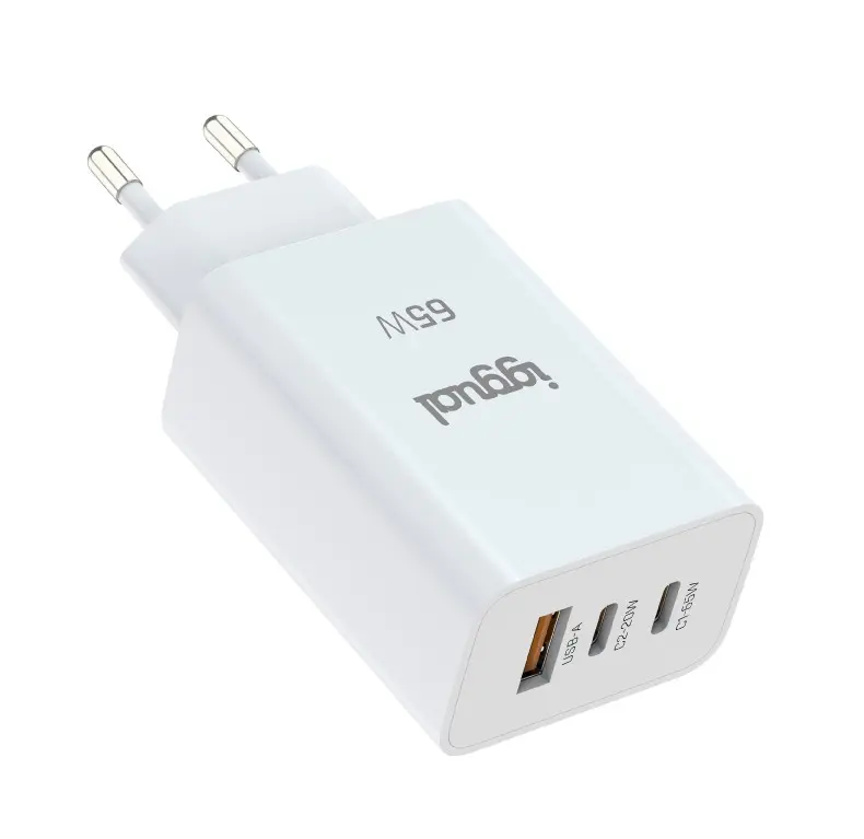 CARGADOR TRIPLE USB-A + 2 X USB-C GAN 65W IGGUAL