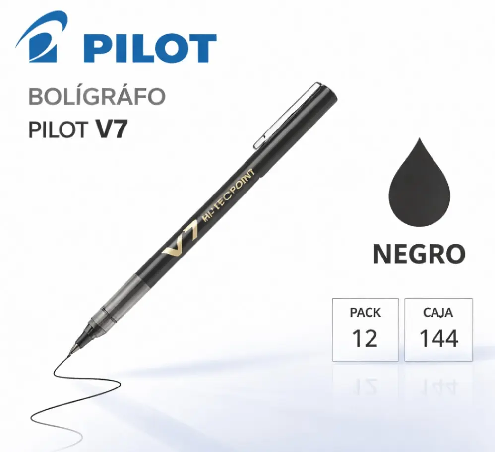 BOLÍGRAFO PILOT V7 NEGRO