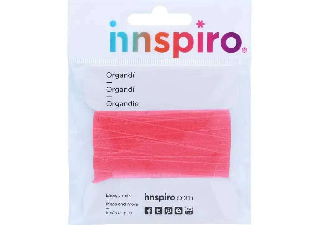 CINTA ORGANDI ROSA FUERTE 19MM,5M 