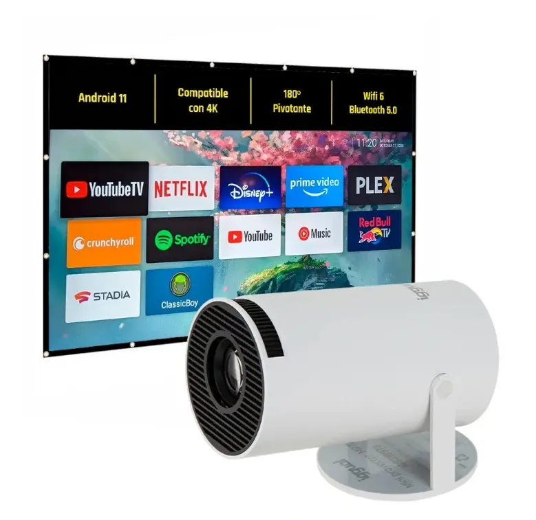 PACK MINI PROYECTOR + LONA 100" PLEGABLE IGGUAL