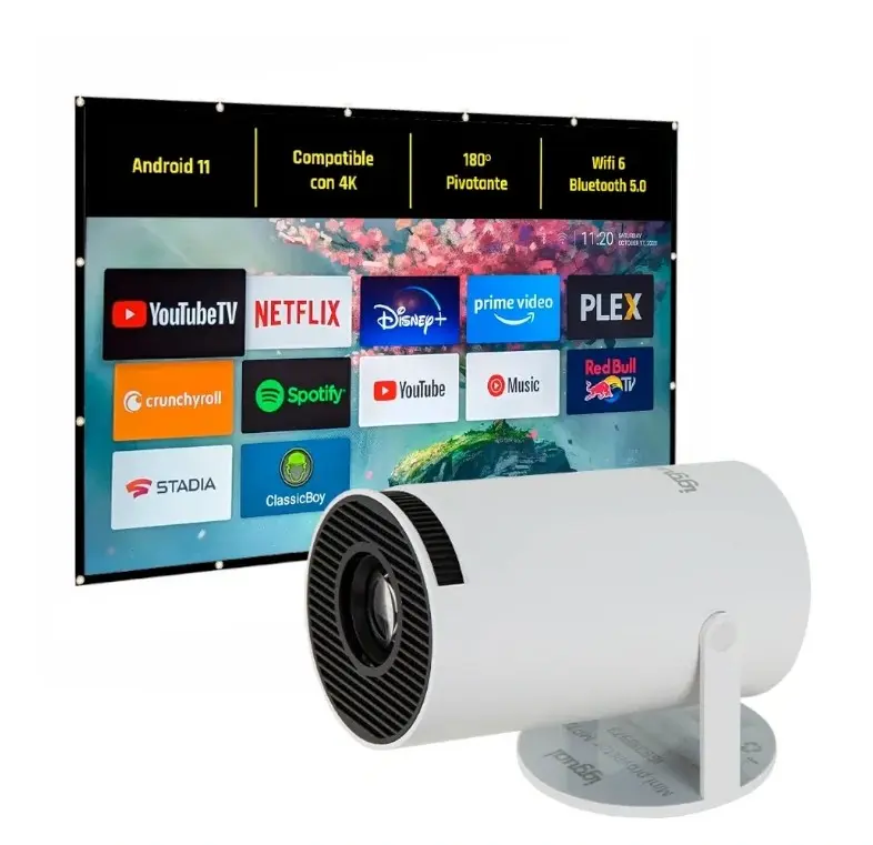 PACK MINI PROYECTOR + LONA 120" PLEGABLE IGGUAL