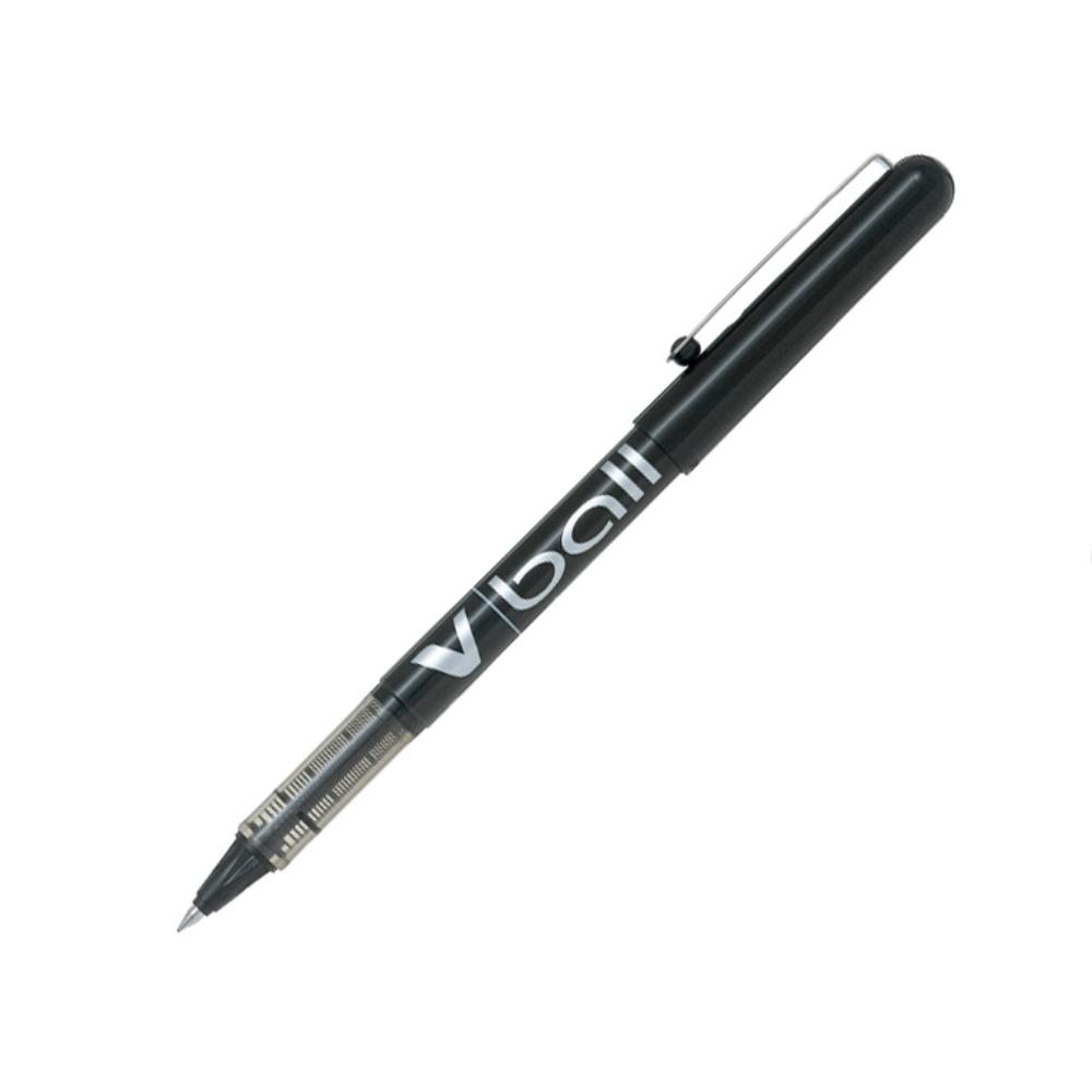 BOLÍGRAFO PILOT V-BALL 05 NEGRO · TINTA LÍQUIDA PIGMENTADA · PUNTA 0,5 MM · TRAZO 0,3 MM · PACK 12 UDS