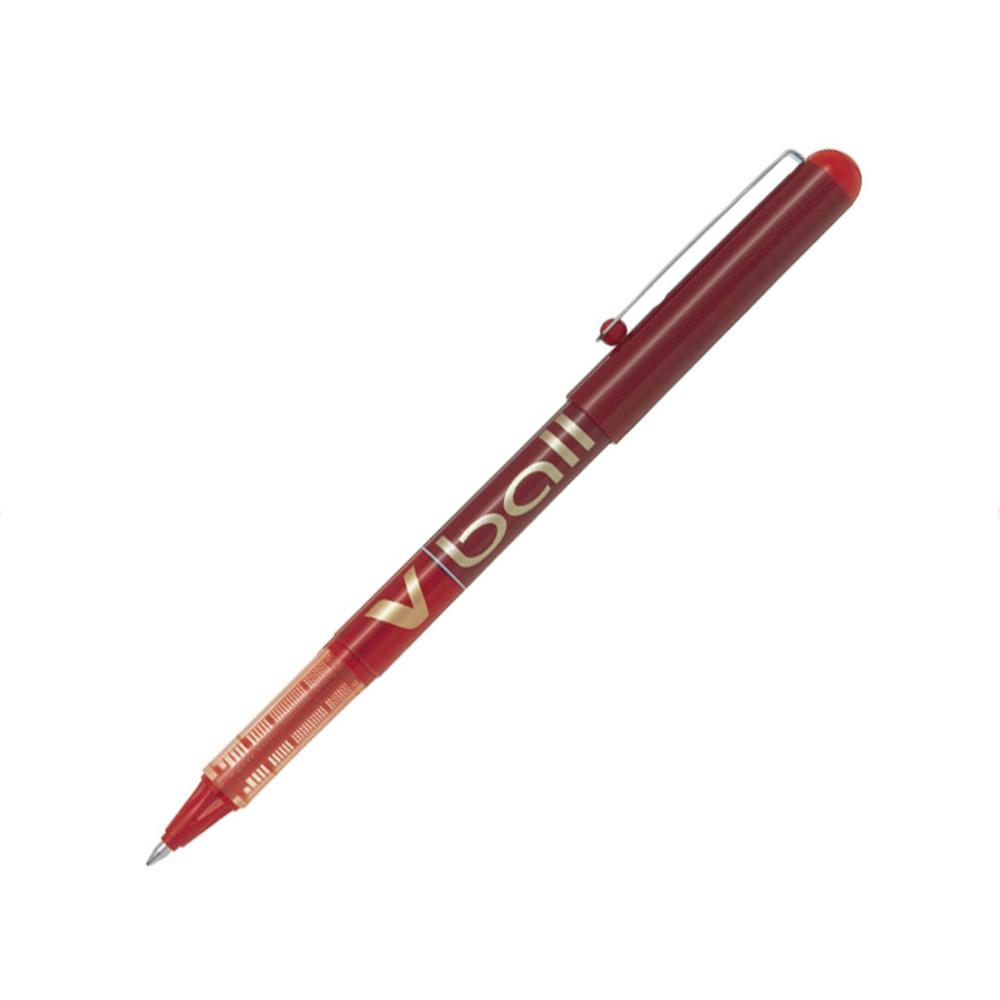 BOLÍGRAFO PILOT V-BALL 05 ROJO · TINTA LÍQUIDA PIGMENTADA · PUNTA 0,5 MM · TRAZO 0,3 MM · PACK 12 UDS
