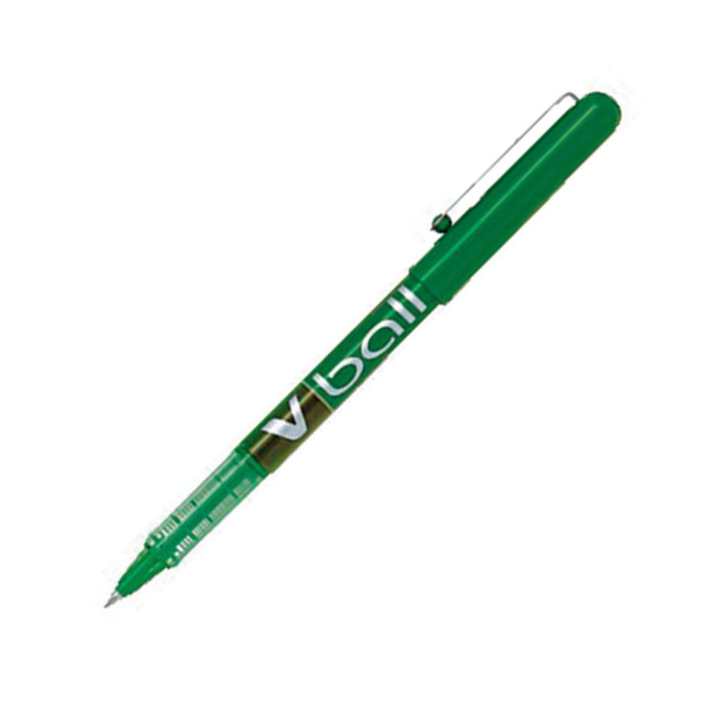 BOLÍGRAFO PILOT V-BALL 05 VERDE · TINTA LÍQUIDA PIGMENTADA · PUNTA 0,5 MM · TRAZO 0,3 MM · PACK 12 UDS