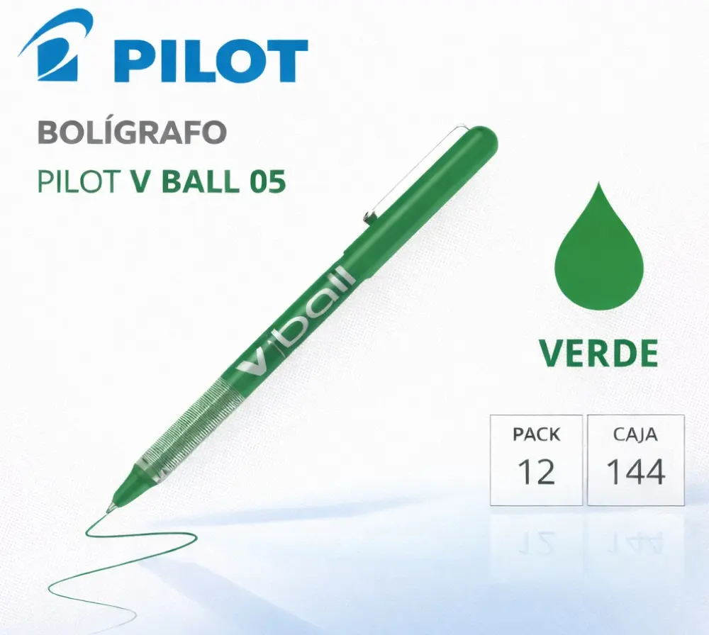 BOLÍGRAFO PILOT V-BALL 05 VERDE 