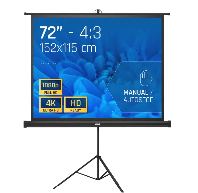 PANTALLA DE PROYECCIÓN CON TRÍPODE 72" IGGUAL PSITS152
