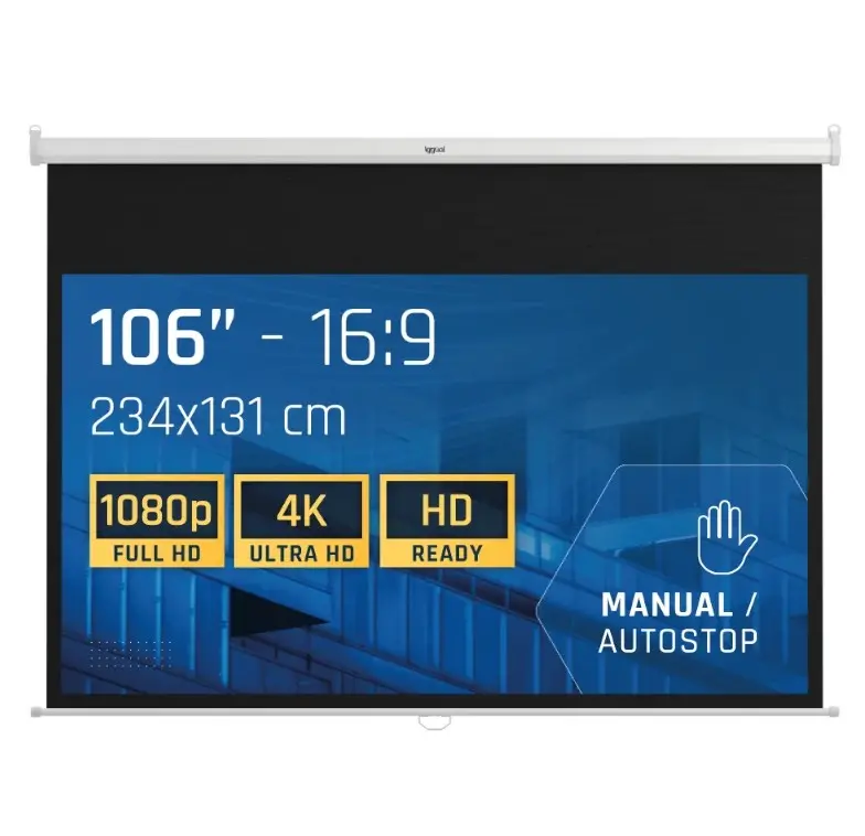 PANTALLA MANUAL 16:9 106" 234X131 CM IGGUAL 