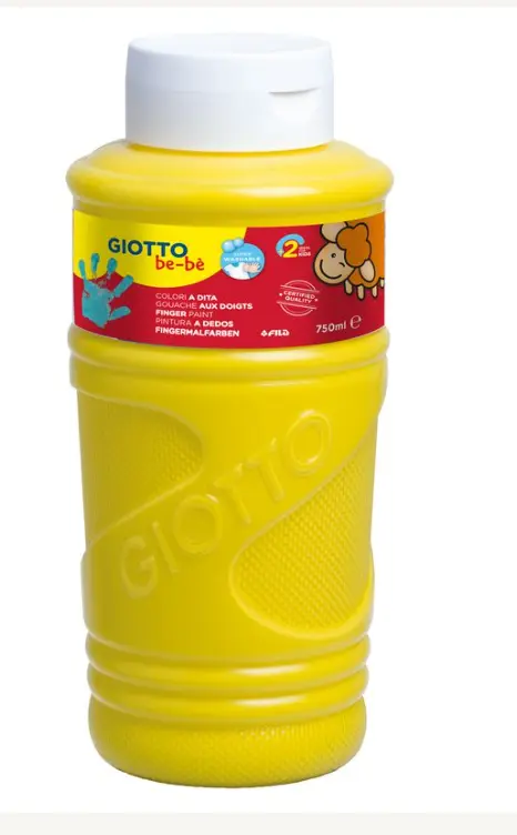 PINTURA GIOTTO DEDOS BE-BE 750ML AMARILLO