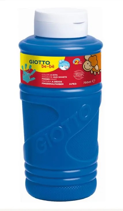 PINTURA GIOTTO DEDOS BE-BE 750ML AZUL CYAN