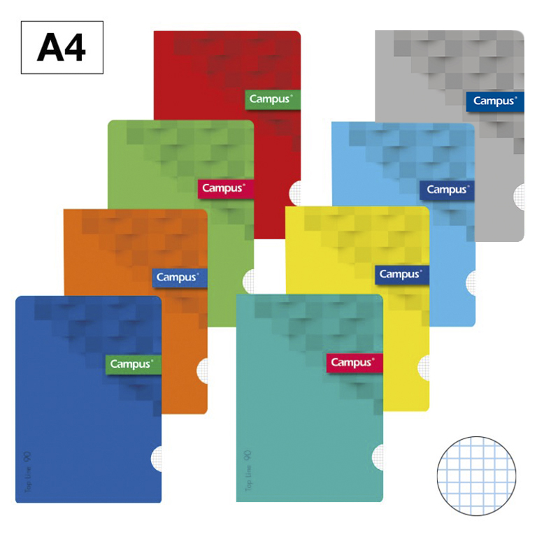 LIBRETA A4 GRAPADA 48H PP 90GR MILIMETRADO 46