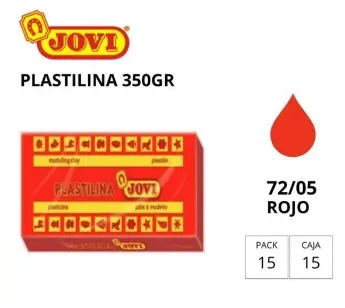 PLASTILINA JOVI GRANDE 72 ROJO 350G