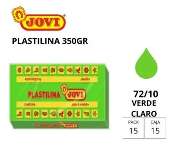 PLASTILINA JOVI GRANDE 72 VERDE CLARO 350 G