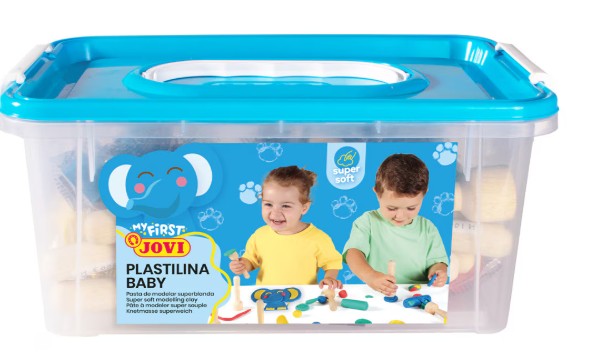 PLASTILINA JOVI BAÚL ESCOLAR  BABY CON 20 BARRAS DE PLASTILINA SURTIDA
