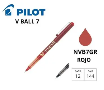 BOLÍGRAFO PILOT V-BALL 07 ROJO