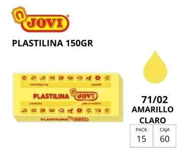 PLASTILINA JOVI MEDIANA 71 AMARILLO CLARO 150G