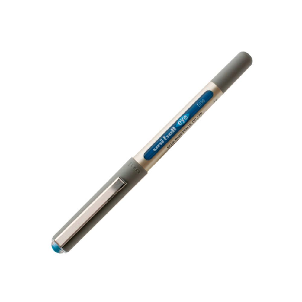 BOLÍGRAFO UNI-BALL EYE FINE UB-157 AZUL CLARO · TINTA LÍQUIDA PIGMENTADA · PUNTA 0,7 MM · TRAZO 0,5 MM · PACK 12 UDS