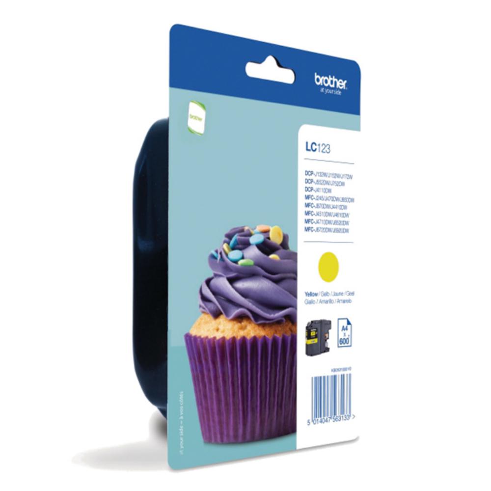 BROTHER CARTUCHO TINTA  AMARILLO LC123YBP