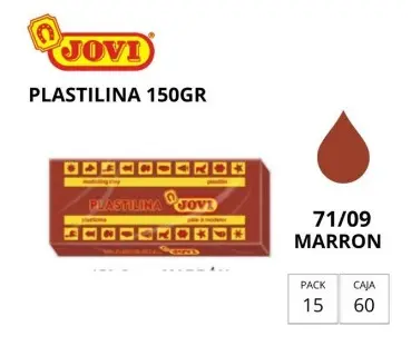 PLASTILINA JOVI MEDIANA 71 MARRON 150G
