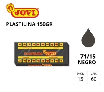 PLASTILINA JOVI MEDIANA 71 NEGRO 150G