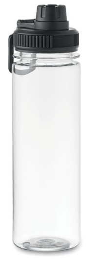 BOTELLA DE AGUA 650 ML CON TAPÓN A ROSCA, ASA Y DISPENSADOR ABATIBLE