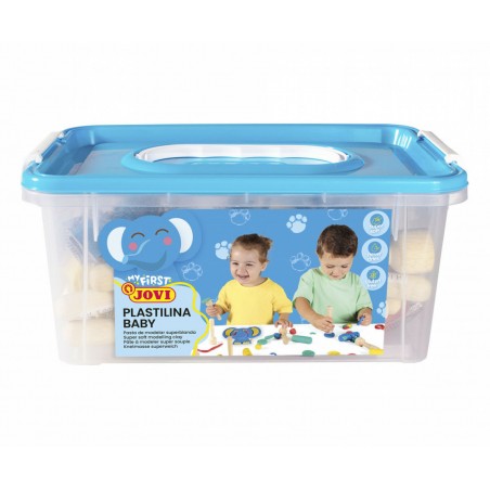 PLASTILINA JOVI MY FIRST PLASTILINA BABY 20 TACOS SURTIDOS 38 G + 9 SELLOS DE MADERA