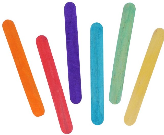 PALOS DE POLO DE MADERA JUMBO – COLORES SURTIDOS (80 UNIDADES)