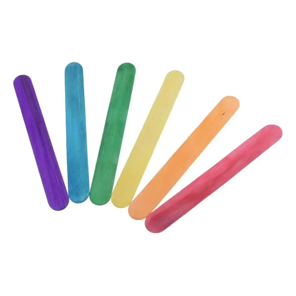 PALOS DE POLO DE MADERA JUMBO COLORES SURTIDOS 80 UNIDADES