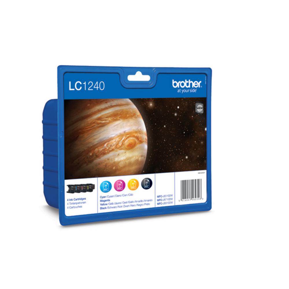 PACK 4 CARTUCHOS DE TINTA BROTHER LC1240VALBP BK/C/M/Y