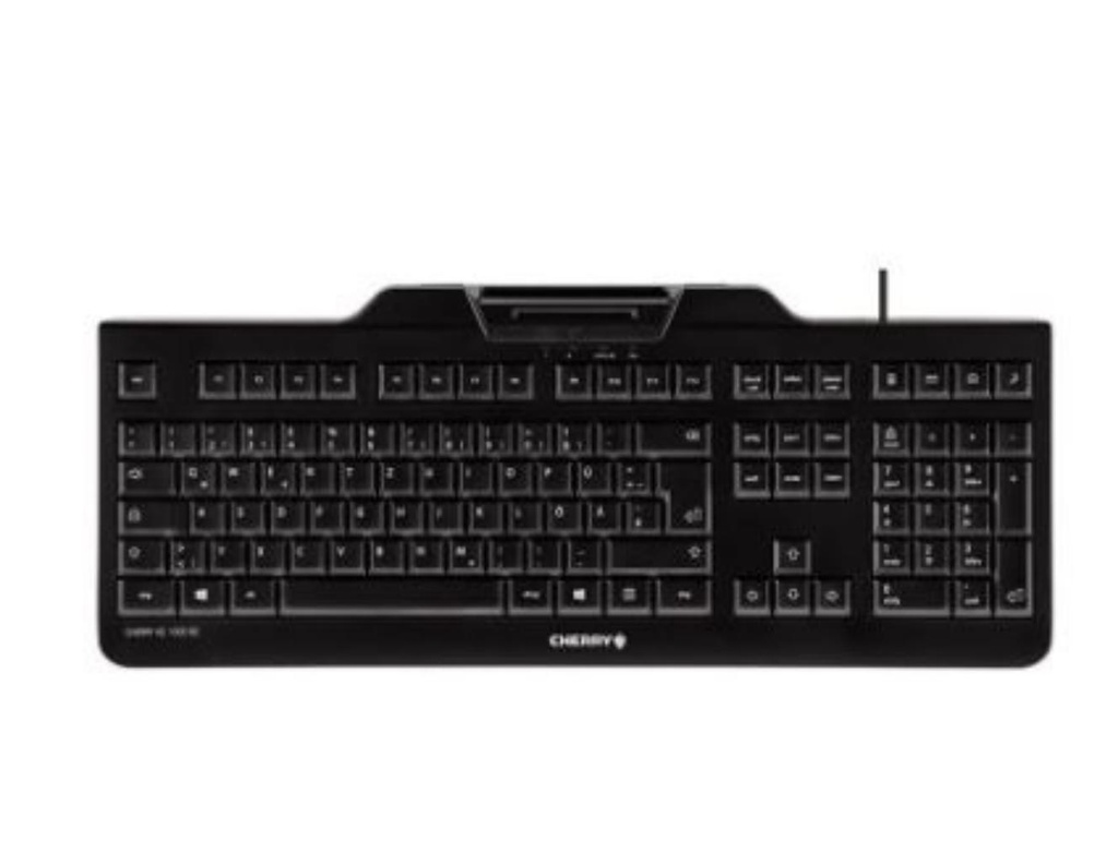 TECLADO CON LECTOR DE CHIP INTEGRADO (DNIe) NEGRO 