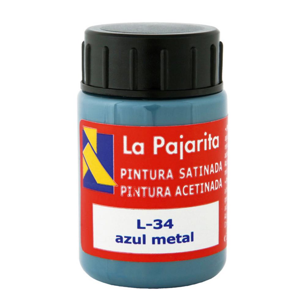 PINTURA SATINADA AZUL METAL 35ML L-34 LA PAJARITA