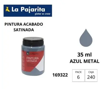PINTURA SATINADA AZUL METAL 35ML L-34 LA PAJARITA