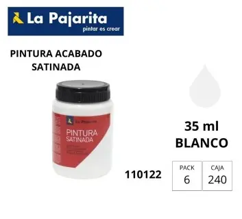 PINTURA SATINADA BLANCO 35ML L-21 LA PAJARITA