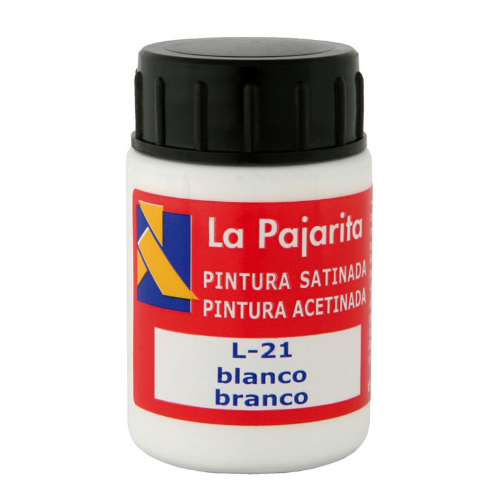 PINTURA SATINADA BLANCO 35ML L-21 LA PAJARITA