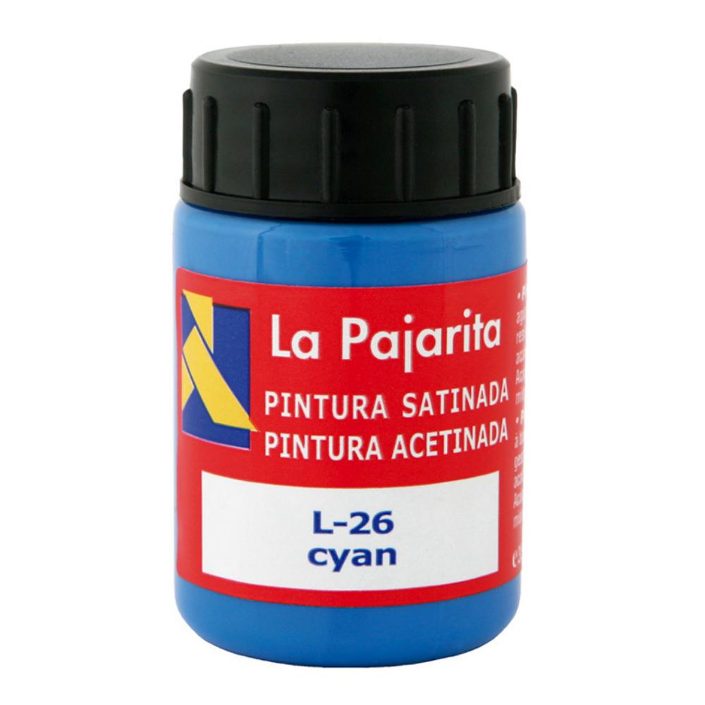 PINTURA SATINADA CYAN 35ML L-26 LA PAJARITA