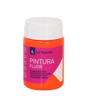 PINTURA SATINADA FLUORESCENTE F-02 NARANJA 375ML LA PAJARITA