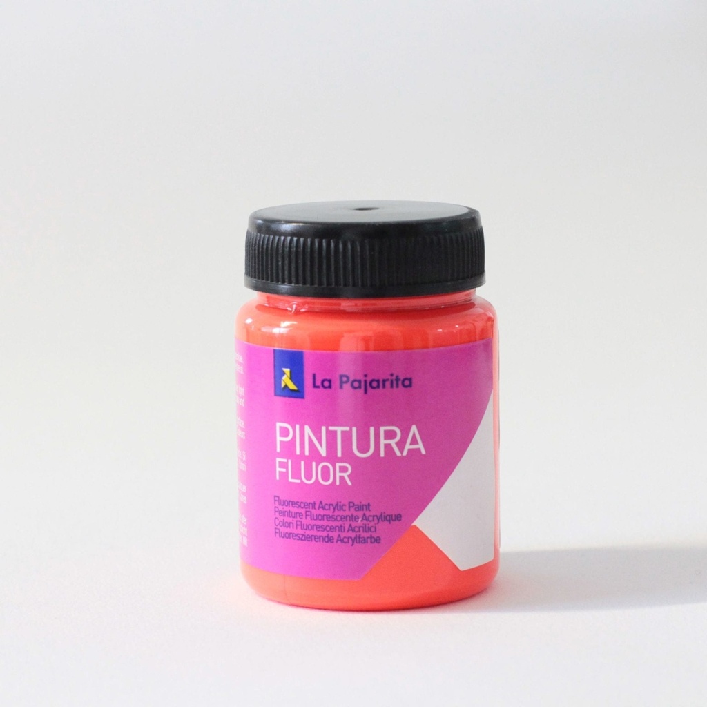 PINTURA SATINADA FLUORESCENTE F-03 ROJO AMAPOLA 375ML LA PAJARITA