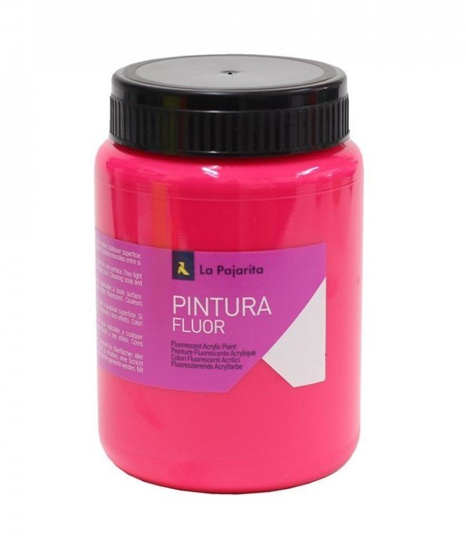 PINTURA SATINADA FLUORESCENTE F-04 MAGENTA 375ML LA PAJARITA